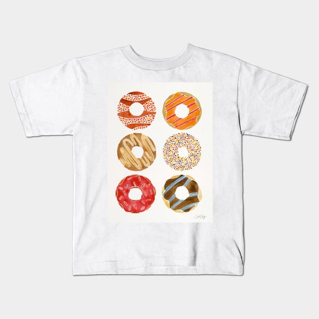 Donuts Multi Kids T-Shirt by CatCoq